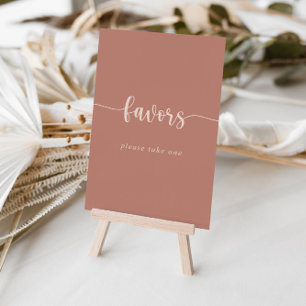 Minimalistische Kalligrafie Terrakotta-Geschenk Sc Poster