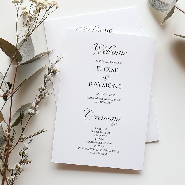 Minimalistische Kalligrafie-White-Wedding (Von Creator hochgeladen)