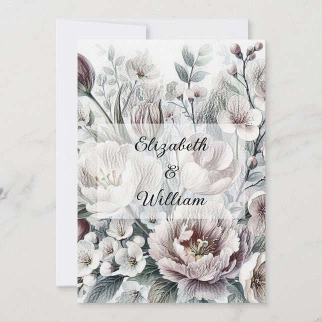 Minimalistische Kalligraphie Einladung (Vorderseite)