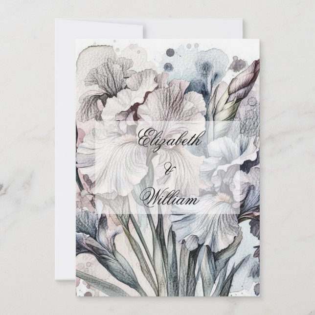 Minimalistische Kalligraphie Einladung (Vorderseite)