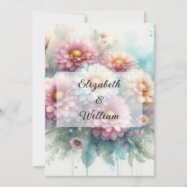 Minimalistische Kalligraphie Einladung (Vorderseite)