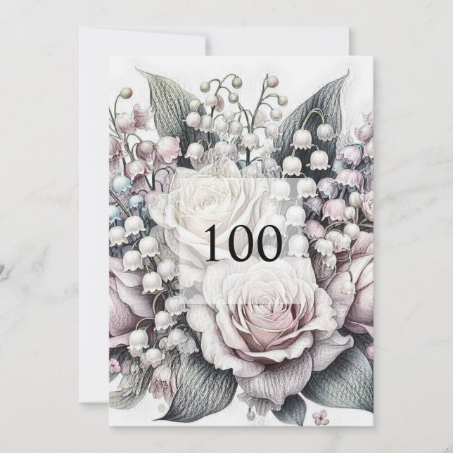 Minimalistische Kalligraphie Einladung (Vorderseite)