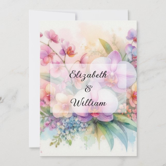 Minimalistische Kalligraphie Einladung (Vorderseite)