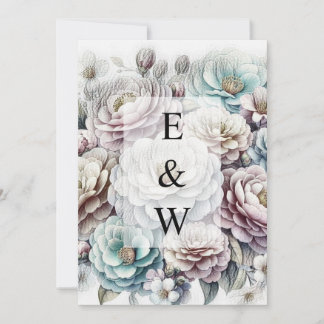 Minimalistische Kalligraphie Einladung