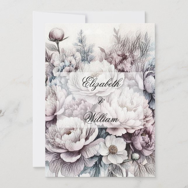 Minimalistische Kalligraphie Einladung (Vorderseite)