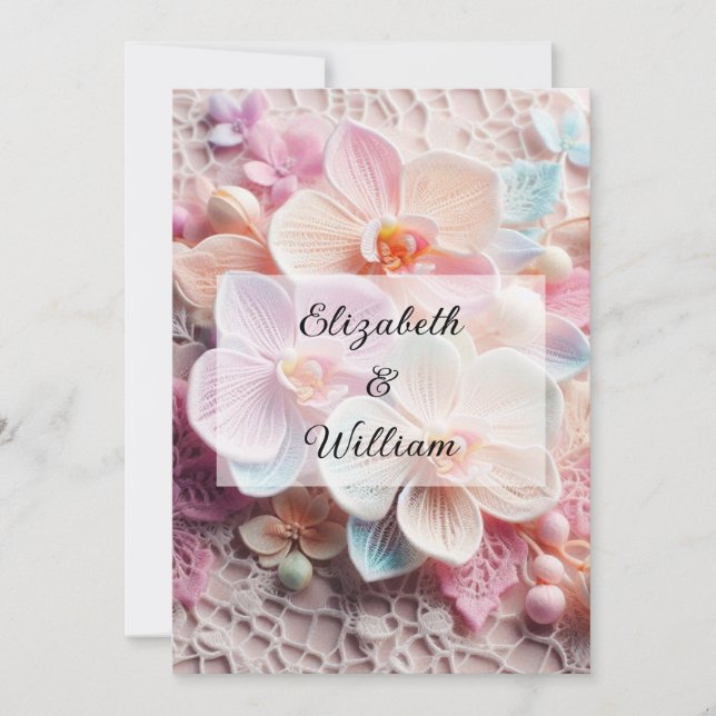 Minimalistische Kalligraphie Einladung (Vorderseite)