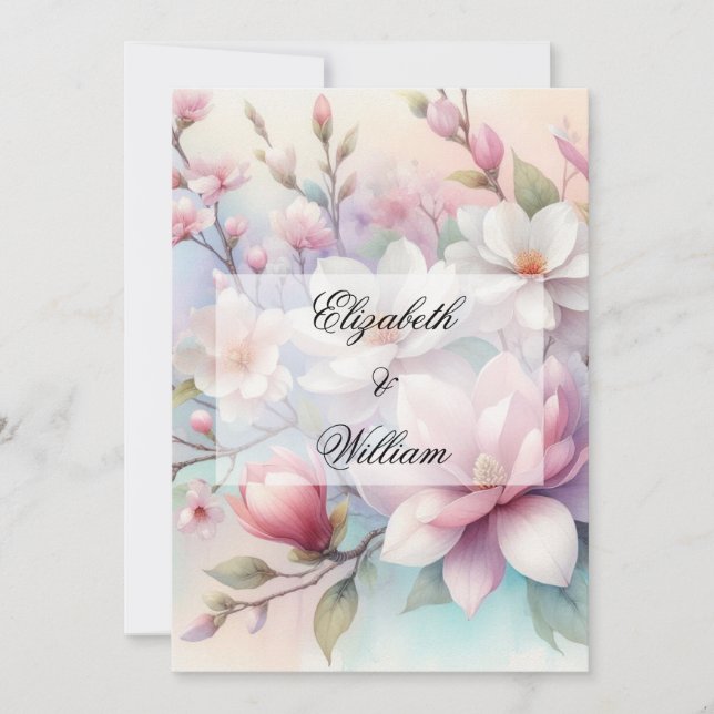 Minimalistische Kalligraphie Einladung (Vorderseite)