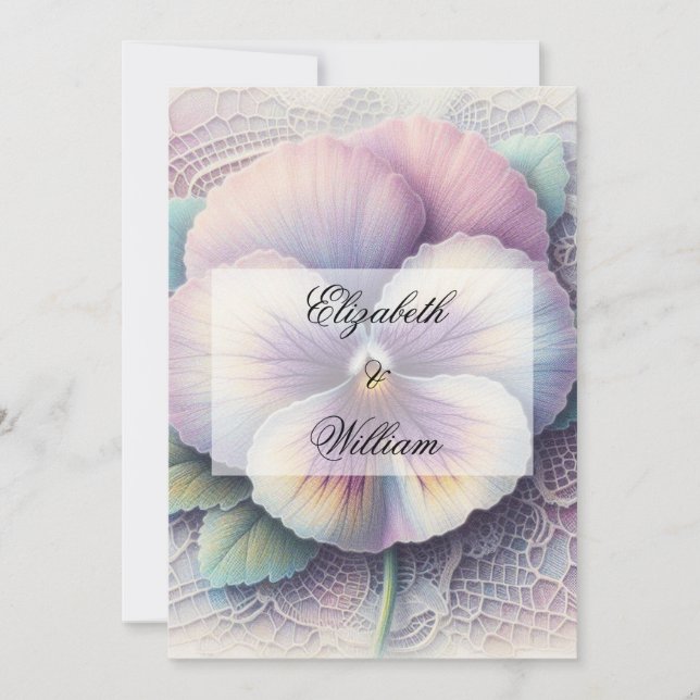 Minimalistische Kalligraphie Einladung (Vorderseite)