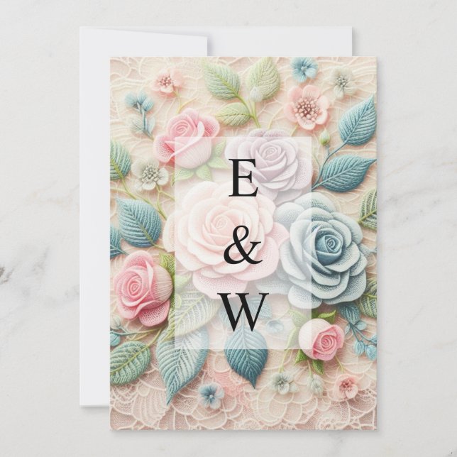 Minimalistische Kalligraphie Einladung (Vorderseite)