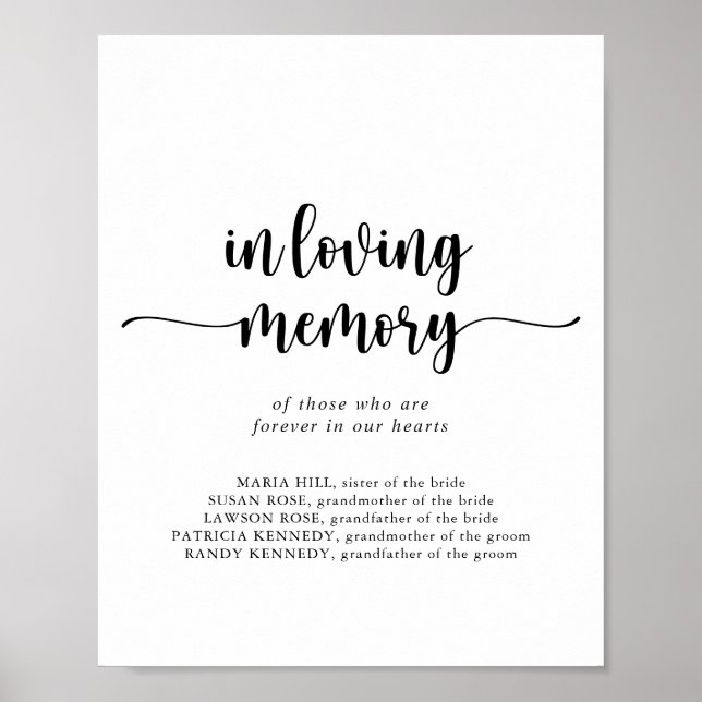 Minimalistische Kalligraphie im Zeichen des lieben Poster (Vorne)