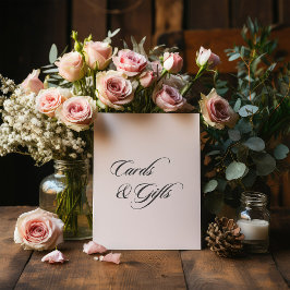 Minimalistische Kalligraphie-Karten und Geschenke  Sockelschild