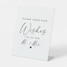 Minimalistische Kalligraphie Mr. and Mrs. Wishings Sockelschild