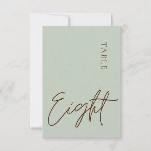 Minimalistische Kalligraphie Tabelle acht Tischnum Einladung