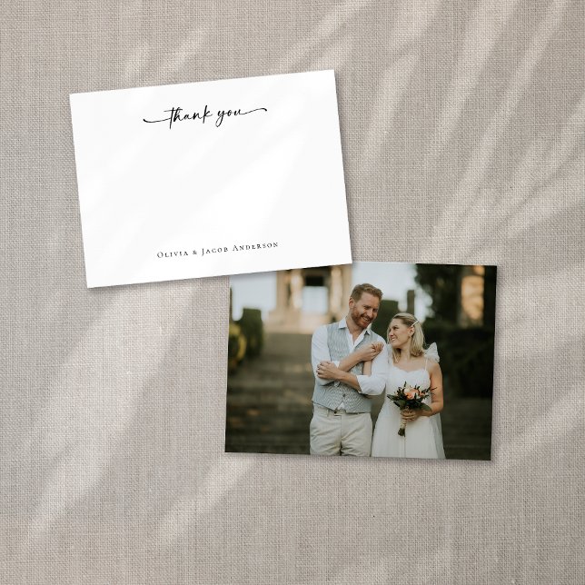 Minimalistische Kalligraphie Vielen Dank Mitteilungskarte (Von Creator hochgeladen)