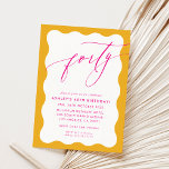 MINIMALISTISCHE Kalligraphie Welle 40. Party rosa  Einladung<br><div class="desc">von kat massard / WWW.SIMPLYSWEETPAPERIE.COM Liebe des Designs,  aber möchte einige Änderungen sehen - ein anderes Farbschema,  Produkt,  ein Foto hinzufügen oder angepasst für einen anderen Anlass - keine Sorge einfach kontaktieren Sie mich,  kat@simplysweetPAPERIE.com Ich bin glücklich zu helfen!</div>
