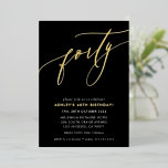 MINIMALISTISCHE kalligraphische Chic 40. Geburtsta Folieneinladung<br><div class="desc">von kat massard >>> https://linktr.ee/simplysweetpaperie <<< Ein trendiges, handgeschriebenes Einladungs-Design für Ihren Geburtstag - ich habe die meisten Altersgruppen im Geschäft TIP :: 1. Um Grafiken und Schriftart zu ändern/zu verschieben und mehr Text hinzuzufügen, klicken Sie auf den Button "Anpassen". - - - - - - - - - -...</div>