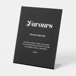 Minimalistische kalligraphische Favoriten für Schw Sockelschild