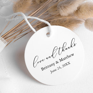 Minimalistische kalligraphische Hochzeitsstimmung  Geschenkanhänger