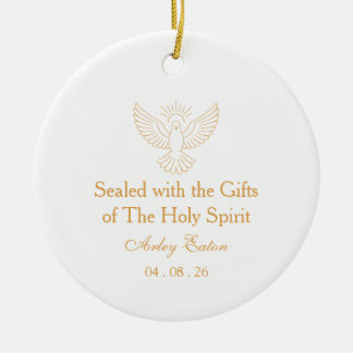 Minimalistische katholische Firmung Keramik Ornament