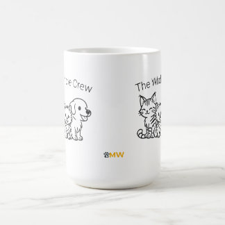 Minimalistische Katze und Hund The Whole Crew Kaff Kaffeetasse