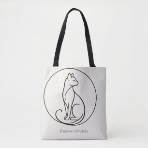 Minimalistische Katzenlinienkunst - Chic Pet Colle Tasche