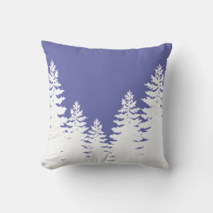 Minimalistische Kiefernwälder Silhouette Kissen