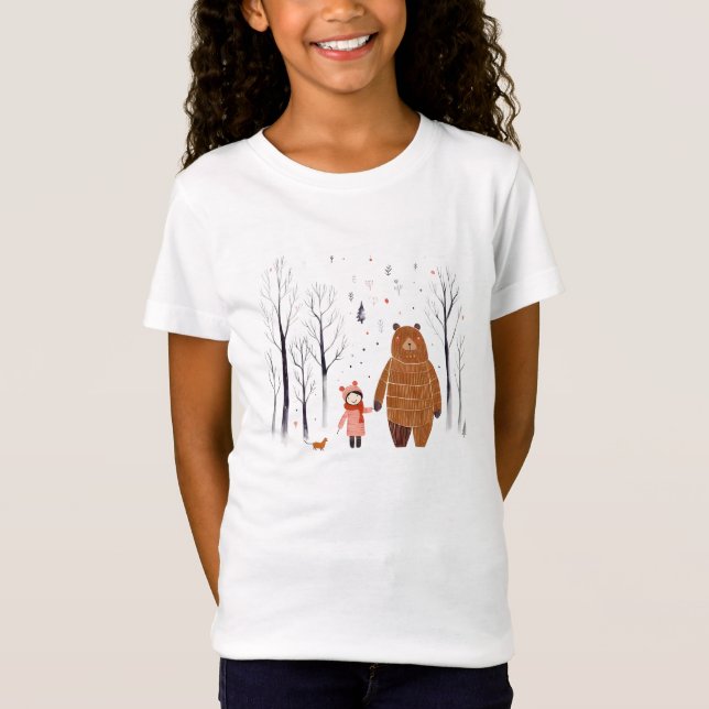 Minimalistische Kinder, die Gezeichnet werden, ein T-Shirt (Vorderseite)