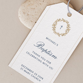 Minimalistische Kindertaufe der Marine Geschenkanhänger