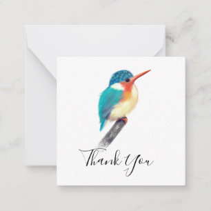 Minimalistische Kingfisher Bird Vielen Dank, dass Mitteilungskarte