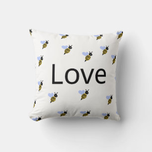 Minimalistische Kissenhülle "Love & Bees" – Romant Kissen