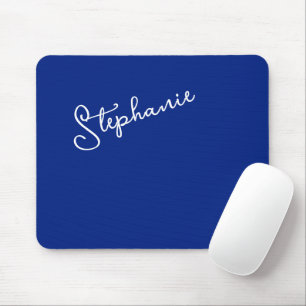Minimalistische klassische blaue personalisierte S Mousepad