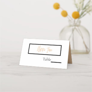 Minimalistische klassische, einfache Personalisier Platzkarte