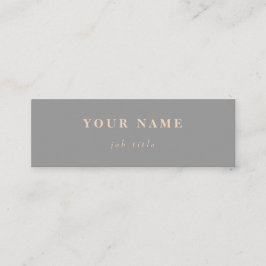 Minimalistische klassische elegante mini graue mini visitenkarte