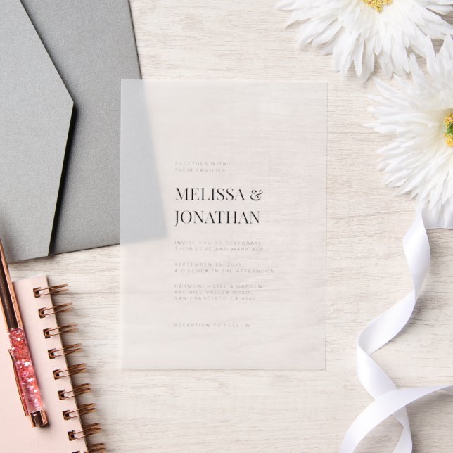Minimalistische klassische feierliche Hochzeit (Hochzeit)