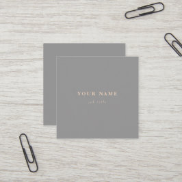Minimalistische klassische graue quadratische visitenkarte