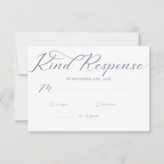 Minimalistische klassische Hochzeit mit einfachem RSVP Karte