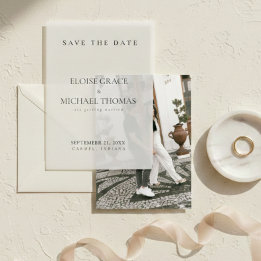 Minimalistische klassische Hochzeit - Save The Dat
