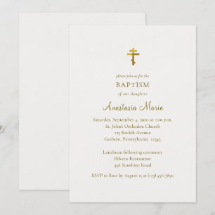 Minimalistische klassische orthodoxe christliche T Einladung