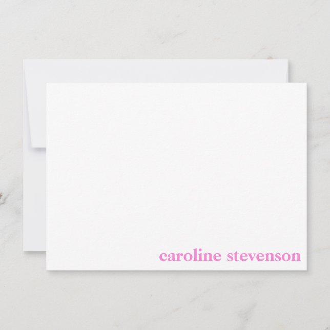 Minimalistische klassische Typografie mit benutzer Mitteilungskarte (Vorderseite)