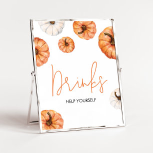 Minimalistische Kleine Pumpkin Baby Duschtränke Poster