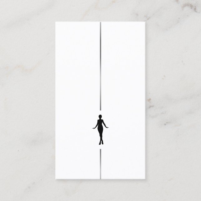 Minimalistische Körperbildhauerei Silhouette Visitenkarte (Vorderseite)