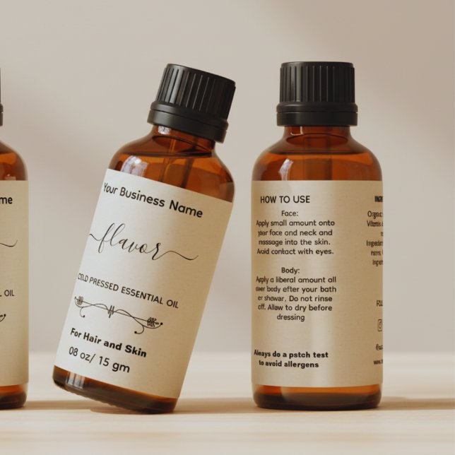 Minimalistische Kraft Essential Oil Flasche (Von Creator hochgeladen)