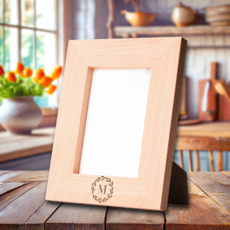 Minimalistische Krautfett-Monogramm Geätzte Rahmen