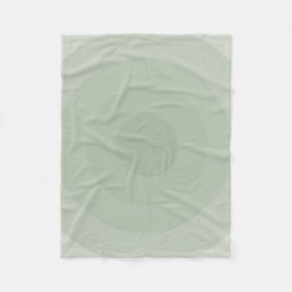 Minimalistische Kreislinie der Sage Green Fleecedecke
