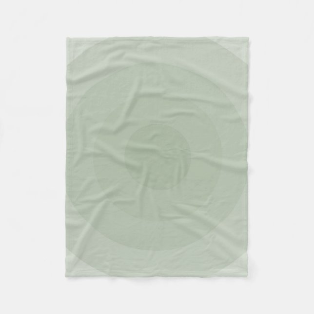Minimalistische Kreislinie der Sage Green Fleecedecke (Vorderseite)