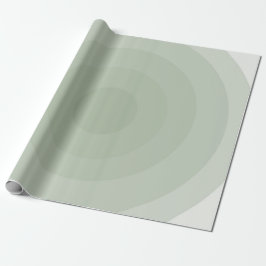Minimalistische Kreislinie der Sage Green Geschenkpapier