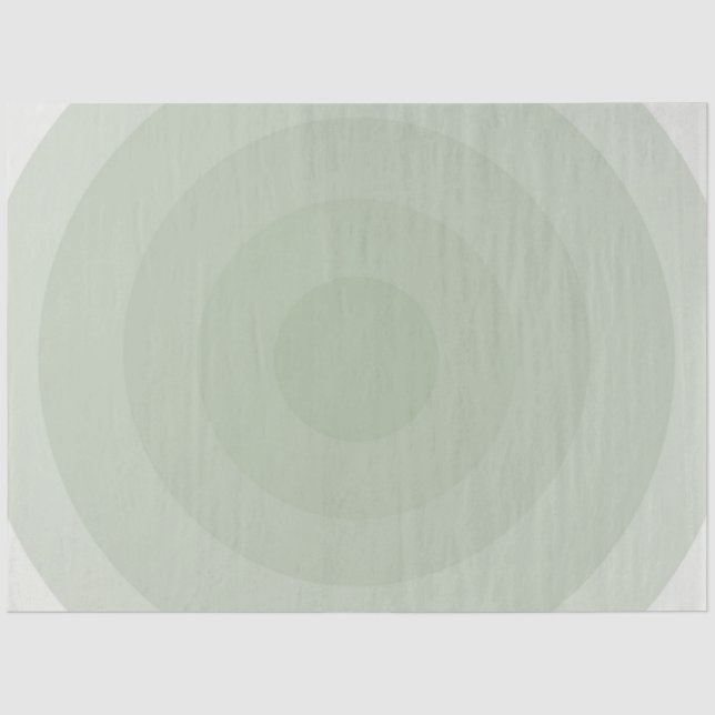 Minimalistische Kreislinie der Sage Green Seidenpapier (Vorderseite)