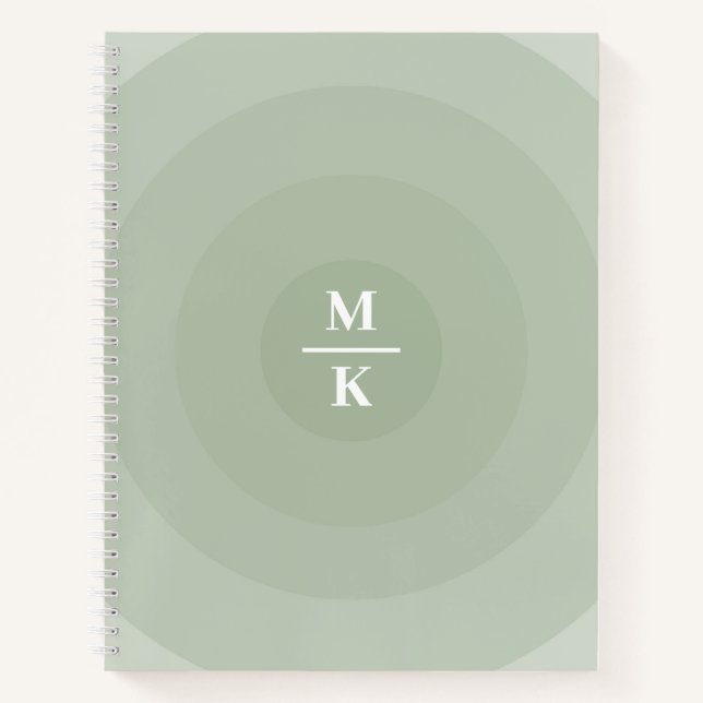 Minimalistische Kreislinie der Seite Notizbuch (Vorderseite)