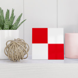 Minimalistische kroatische Rote Geometrie Fliese