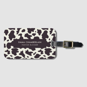 Minimalistische Kuh Print Modern Custom Luggage Ta Gepäckanhänger